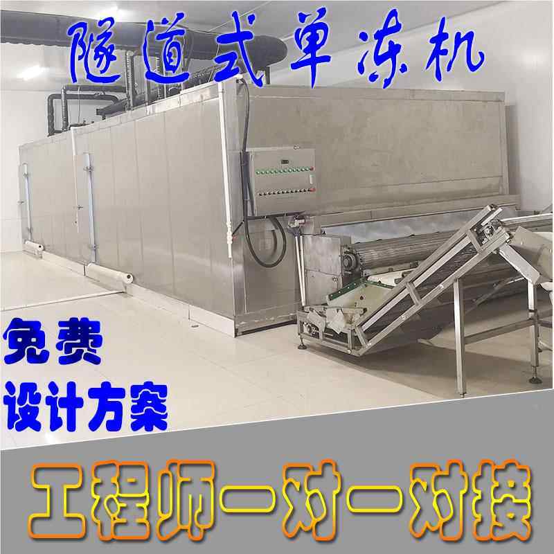隧式面食 薯条速冻284机道设蛎备半壳牡速冻机海蛎子生蚝单冻机