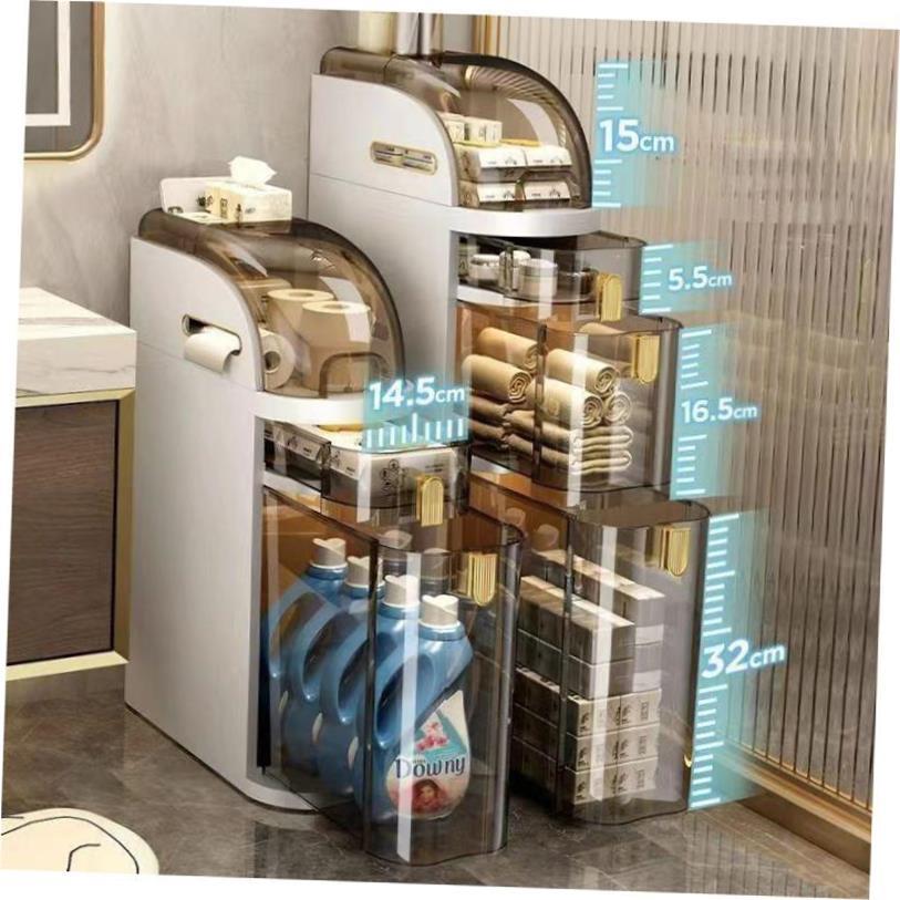 Bathroom sewn storage cabinet Storage rack卫生间夹缝收纳柜