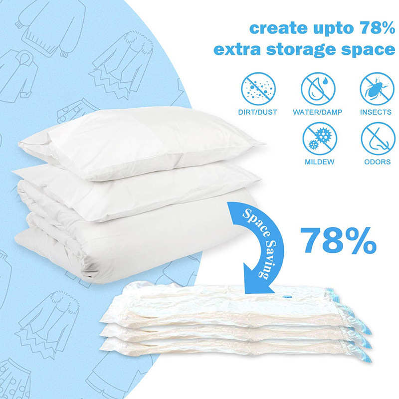 新款热销透明加厚棉被搬家压缩袋套装真空收纳袋8个装配电泵