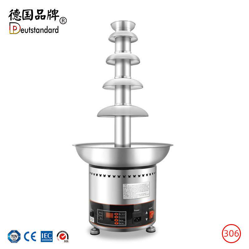 巧克力喷泉机五层巧克力喷泉机瀑布展示机融化机淋酱热巧克力蘸酱