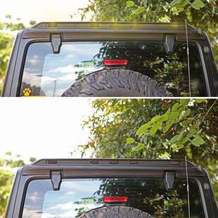 牧马人JL改装带灯砂石档 机盖装饰板 后尾箱导扰流板防昆虫挡配件