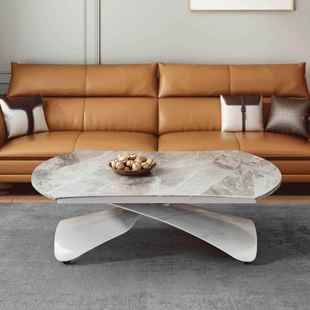 多能升茶几功桌移动两用一体降式小户型客厅MAW岩板可方可餐变圆