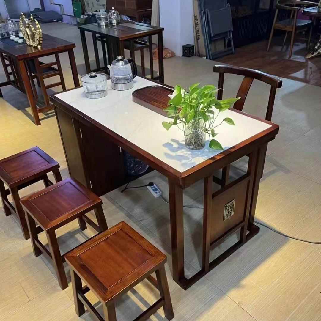 实木茶桌椅组合联系客服泡茶式桌意一式套装体夫阳台家用功小茶台