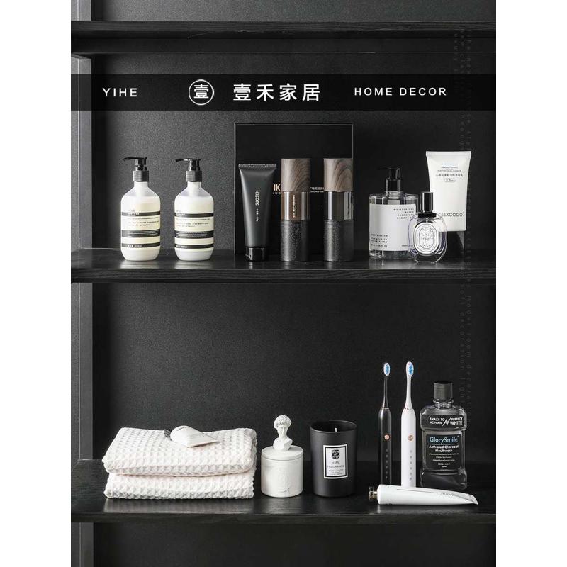 液浴室收纳盒家政样板间现代摆件毛巾软奢轻柜洗衣香薰装装饰品柜