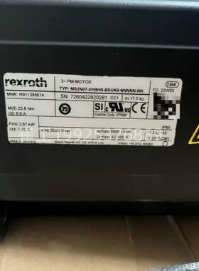Rexroth力士乐伺服电机MS2N10-E0BHA-BSBG0-NNNNN-NN R911392641