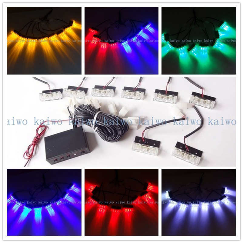 03021爆闪3LEd X8 汽车中网爆闪LED灯 摩托车爆闪灯 DC 12V 锐