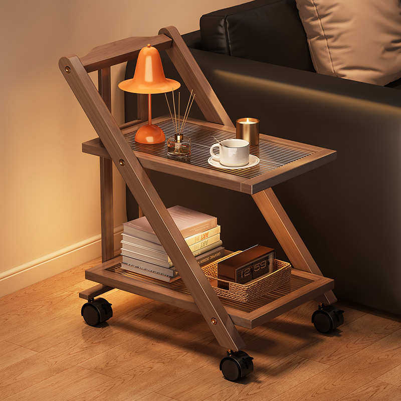 可折叠床头柜置物架多层茶几收纳沙发书架落地卧室零食小推车桌子,收纳整理,整理架/置物架/收纳架,淘宝优惠券,粉丝福利购,淘宝优惠卷