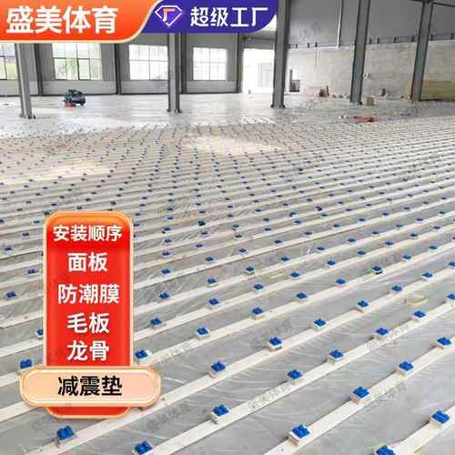 室内运动木地板减震垫篮球场馆体育馆比赛龙骨实木地板橡胶垫