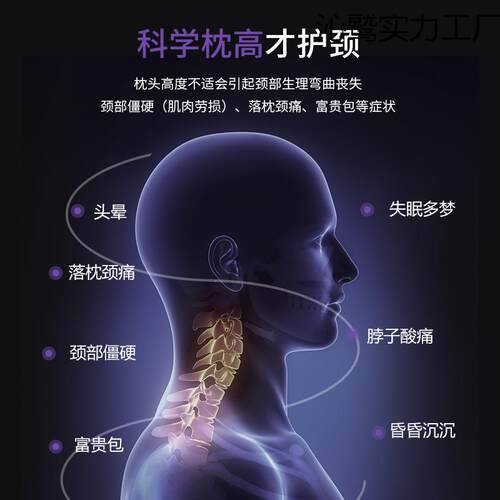枕头低枕跨境亚马逊48枕超柔软枕超矮颈椎1薄枕护家用件小时