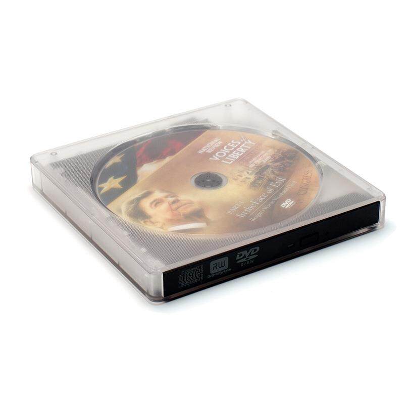 新款 透明DVD刻录机笔记本台式外接TYPE-C+usb3.0移动光驱盒