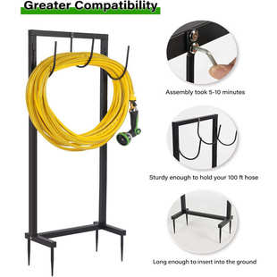 水管架型立式收纳重型存储支架可拆卸水管加多用途花园家用架户外