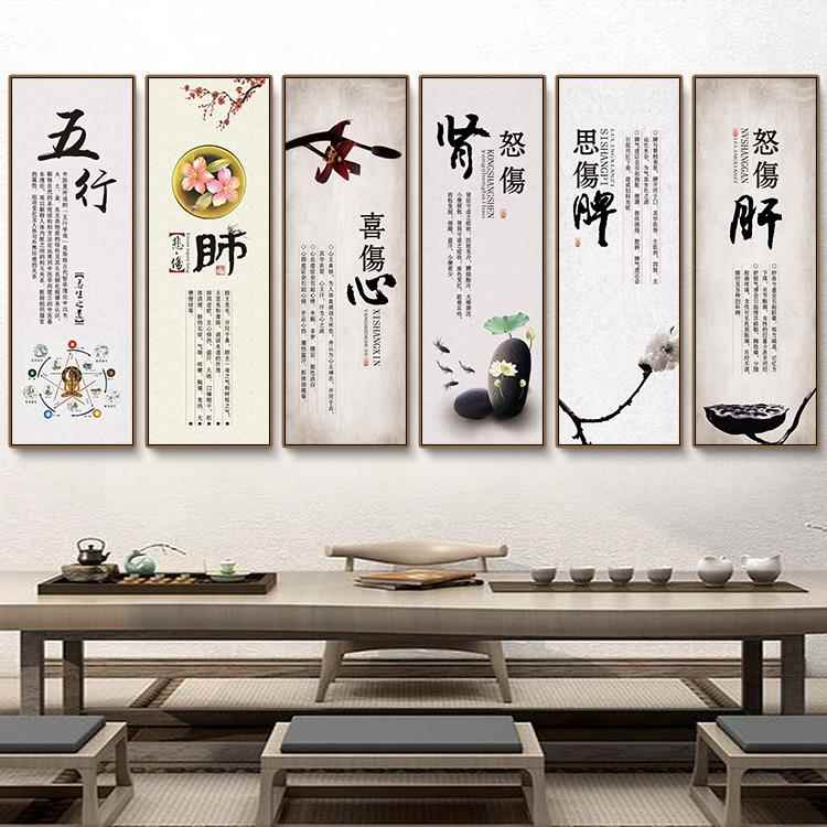 中医馆健康养生装饰画SPA会所美容院墙上画雅间房间墙壁宣传挂画