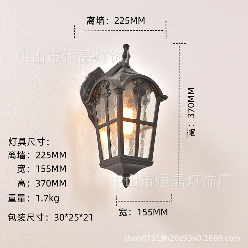 跨境欧式复古LED户外人体感应壁灯室外别墅庭院外墙壁灯厂家