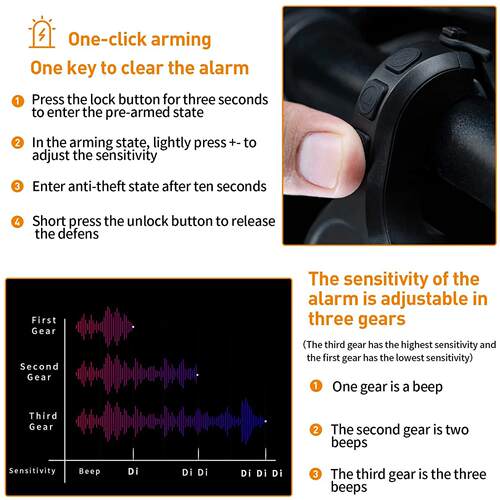 Electric Bike Bell Bicycle Horn for Electric Scooter/Road/MT
