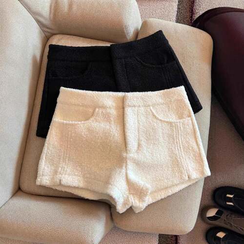 Women's Tweed Summer Shorts High Waisted Wide Leg Dressy