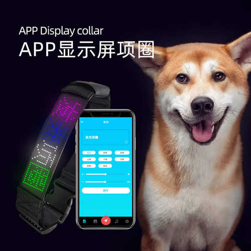 夜光节充电项圈宠物防app丢改颈圈字狗狗光纤可调led发光狗