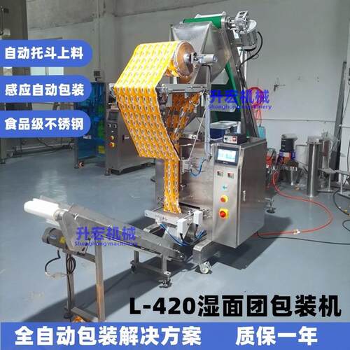 湿面团包装机河粉420B链斗立式湿面条桂林米粉自动排气多功能