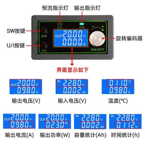 WZ10020L 100V 1000W高电压大功率DC降压MPPT太阳能电池充电电源
