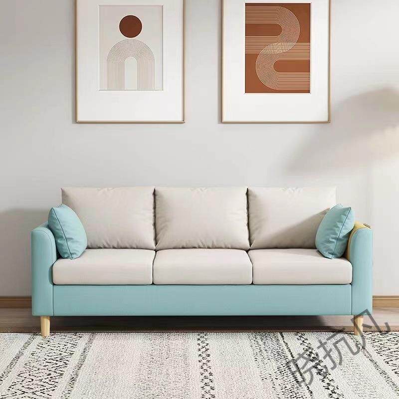 xkf3北欧沙发小户型简约现代双人出租房卧室客网红布艺简易三人沙