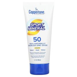 Coppertone 运动矿物质，氧化锌抗晒霜，SPF 50，5 液量盎司（148