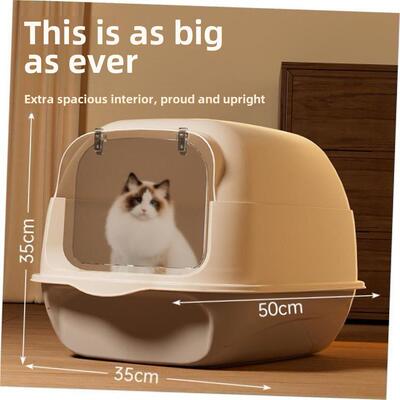 Cat litter box Fully enclosed cat supplies Large cat toilet