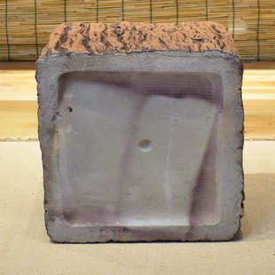 可种植仿真树皮四方水泥落地花盆户外组合室内外绿植创意摆设065