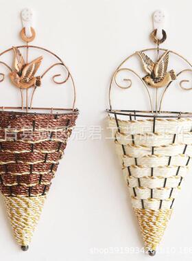 室内外墙壁装饰塑料花壁挂篮假花客厅卧室墙上装饰品挂件摆设花艺