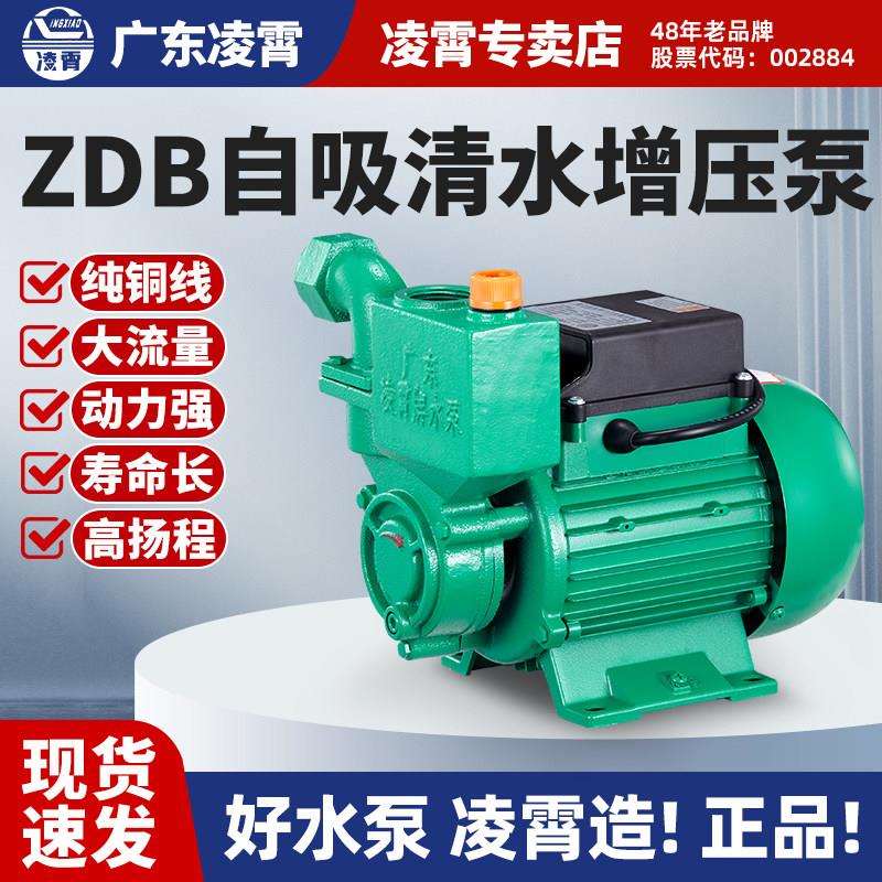 堡讯适用广东凌霄牌水泵1ZDB35/45/65型自吸清水泵家用自来水增压图片