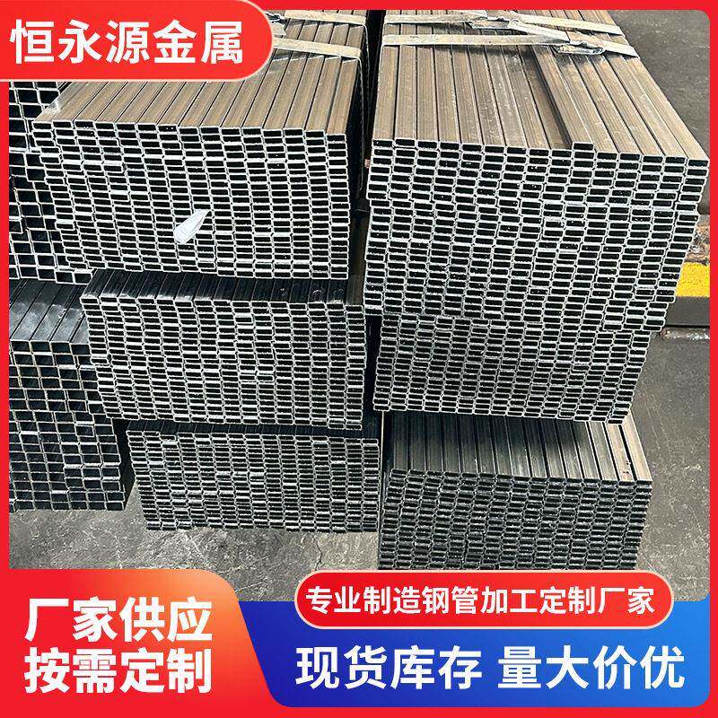 黑方管厚壁圆管套管伸缩无缝方矩冷拉切钢管幕墙钢材矩形管