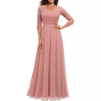 Lace long dress, lace evening gown, long skirt