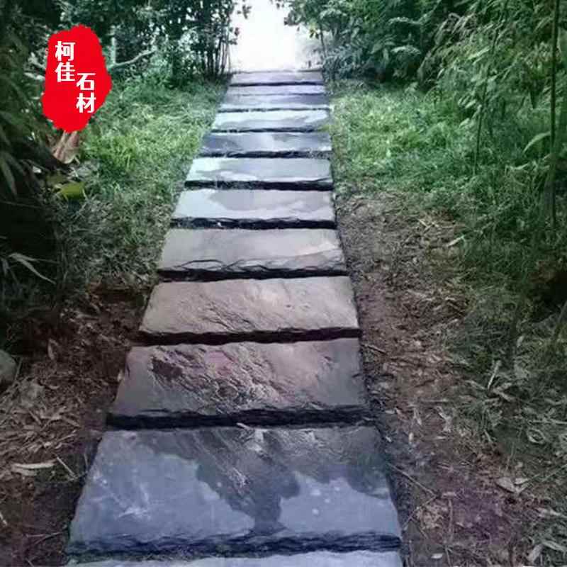 新款直销花园庭院汀步石自然步汀石不规则青石板地砖园林草坪踏步