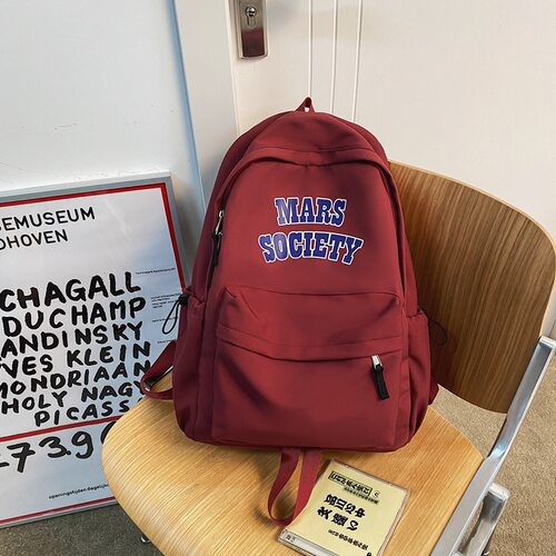 美式高颜值书包女生大容量大学生男生双肩包日式男背包初中生高中