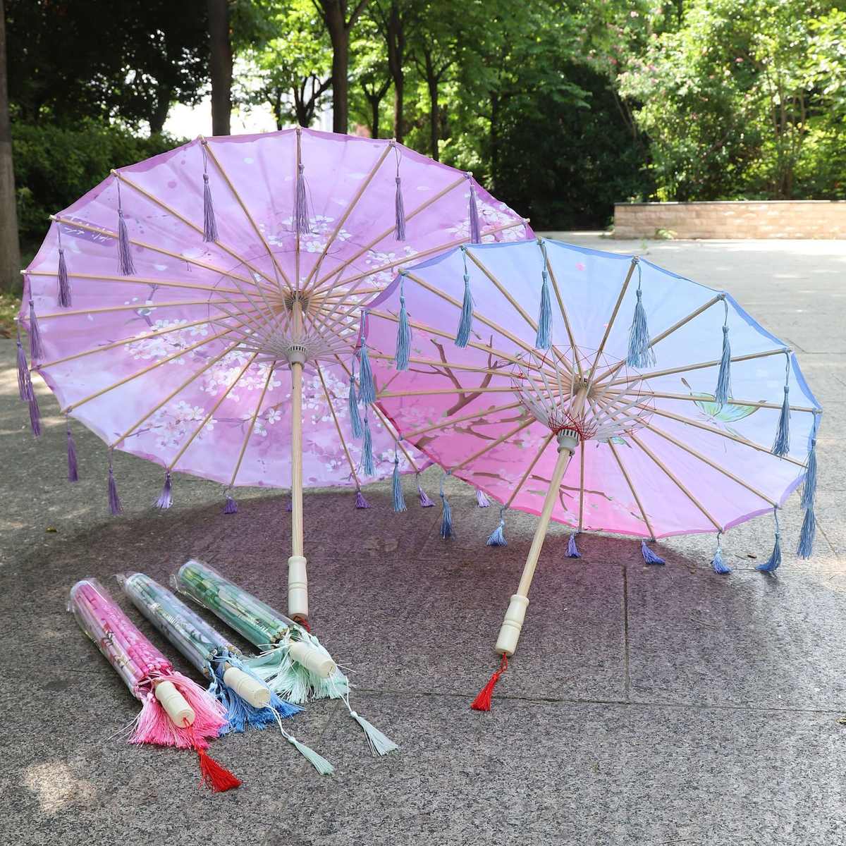 大小号古风汉服仿古雨伞古典雨伞古装汉服装饰伞舞蹈走秀道具雨伞