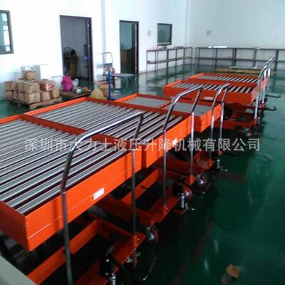 台手动移动式滚筒平台车辊筒升降平具车踩模液压脚车平947台手推