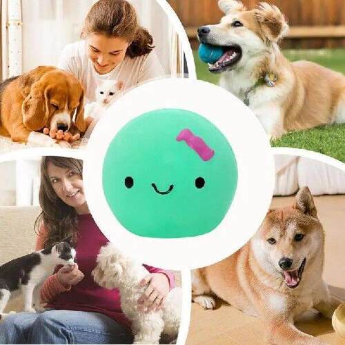 Latex egg Dog Toys Funny Ball Squeaky Bouncy Egg cute