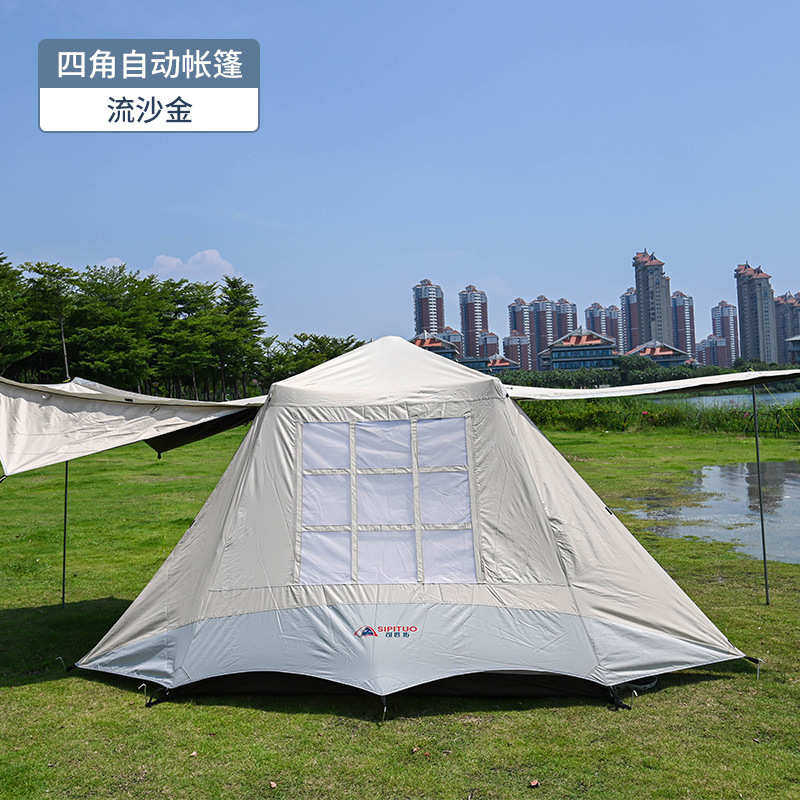 防垂钓帐篷钓鱼海边帐篷便携式速防寒保暖双层遮阳防雨开帐篷蚊虫