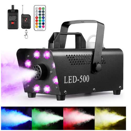 堡讯适用新款可调色八颗灯LED500W烟雾机万圣节烟机包房烟机舞台