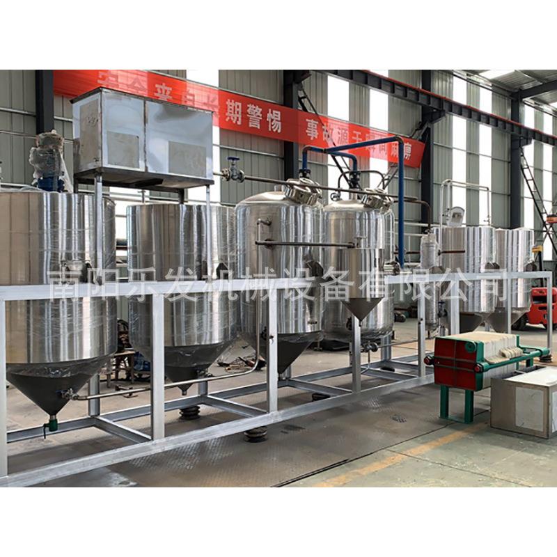 乐发油厂油坊食用油精炼设备工厂脱胶脱酸脱磷全自动不锈钢精炼机