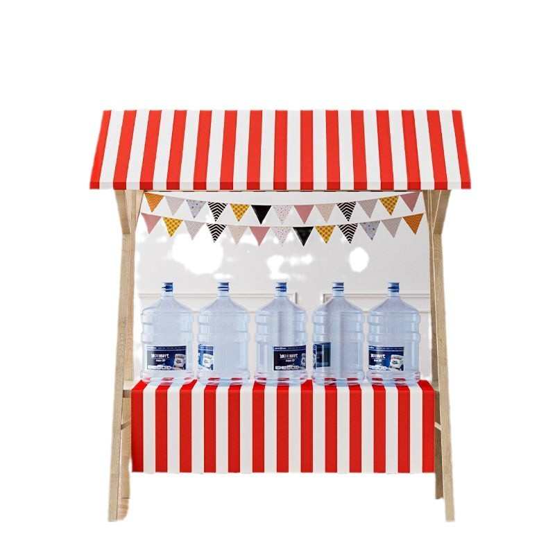 网红市集摊位集市摊位架夜市促销摆摊架实木展会架子市集摊位花车