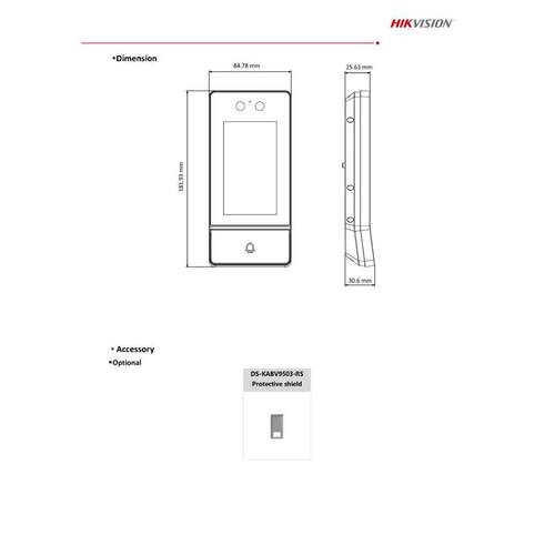 海康英文机DS-KV9503-WBE1人脸识别hikvision Facial Recognition