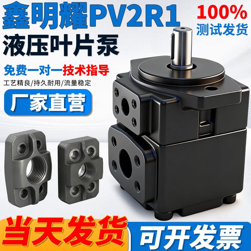 高压叶片泵PV2R1-10/12/14/17/19/23-F-1R双联液压油泵液压站总成图片