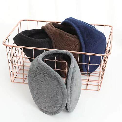 2022 Winter Fashion Solid Color Men's Warm Faux Fur Ear Muff