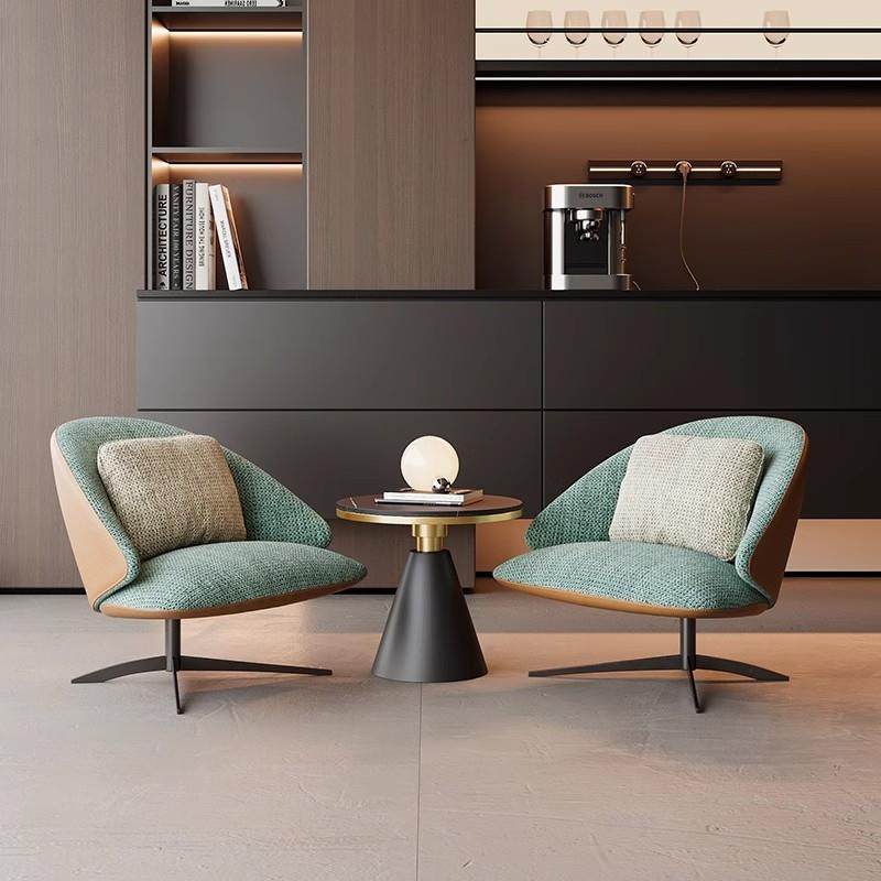 意式简会客洽谈沙发YLP桌椅组合售楼茶楼酒店休闲4S店接部待沙发