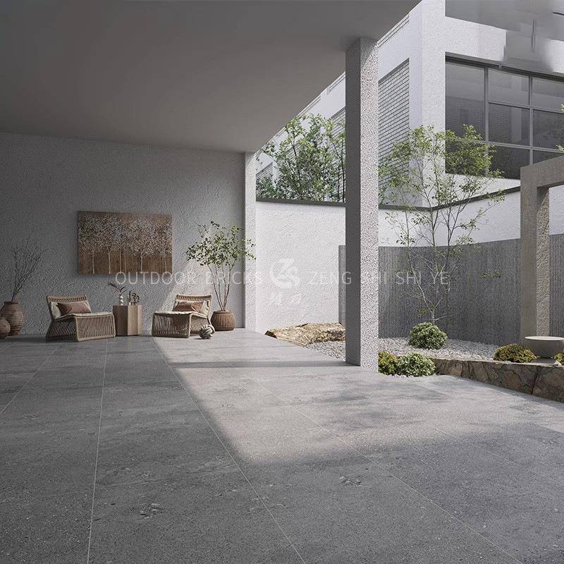 增石庭院地砖室外防滑地铺石600x600户外花园露台PC砖砖星空黑