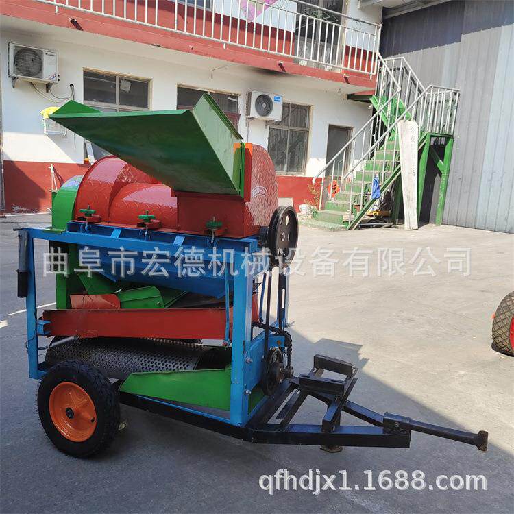 90型玉米麦粒机大9156785豆谷子电柴两用打粒机稻麦干脱湿两用脱