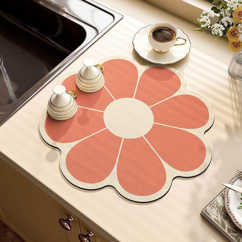 厨房沥水垫台面高颜值吸水垫子硅藻泥隔热餐垫桌面碗筷垫速干杯垫,居家布艺,餐垫,淘宝优惠券,粉丝福利购,淘宝优惠卷