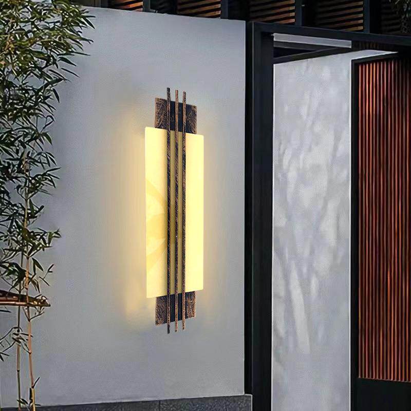 205款新中2式仿云石太阳能庭壁EIO灯防潮le院d别墙墅景观道路壁灯