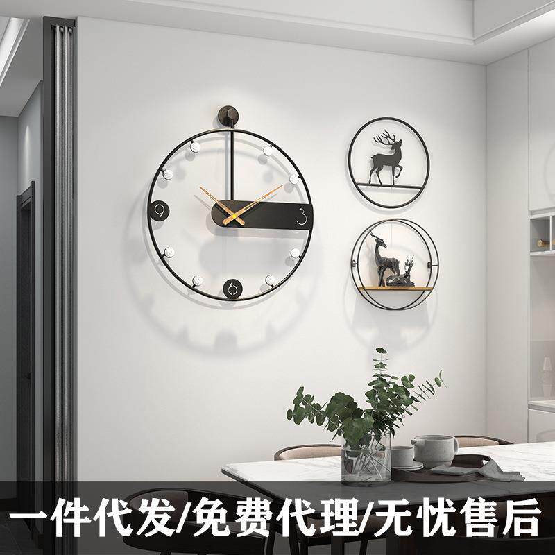 现代时尚钟表客厅简约西班牙挂钟餐厅高级感装饰新房家用静音时钟