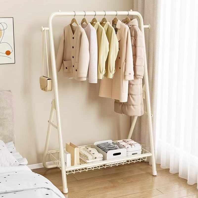 落地服挂衣晾衣架衣帽架房间室内卧室折叠架简易架子家用收纳挂衣