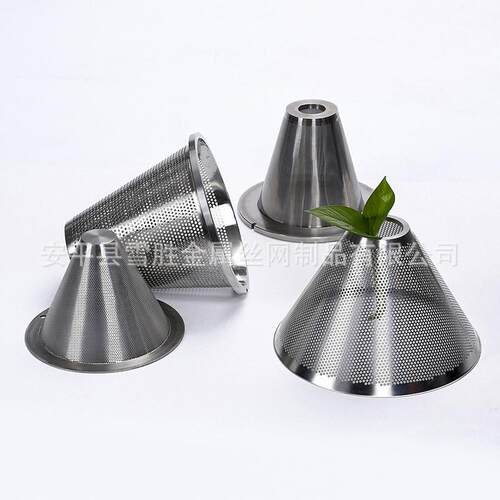 不锈钢整粒机筛网锥形滤筒孔径0.6至12mm圆孔方孔锥型造粒机筛网